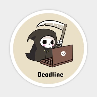 Cute grim reaper on a deadline Magnet